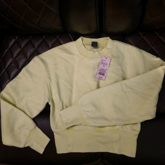 NWT Lime Green Cropped Pullover Wild Fable Activewear - Picture 4 of 5